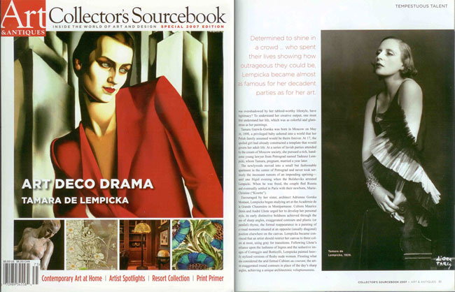 Lempicka art collectors magazine